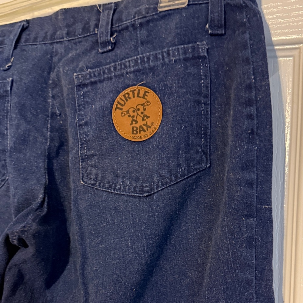Vintage 1970s Turtle Bax Denim Bell Bottom Jeans Sz 16